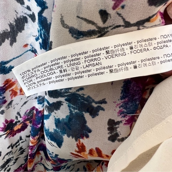 Zara Maxi Dress Women's XS Floral Racer Back Asymmetrical Hem Strappy Lined - Picture 6 of 7